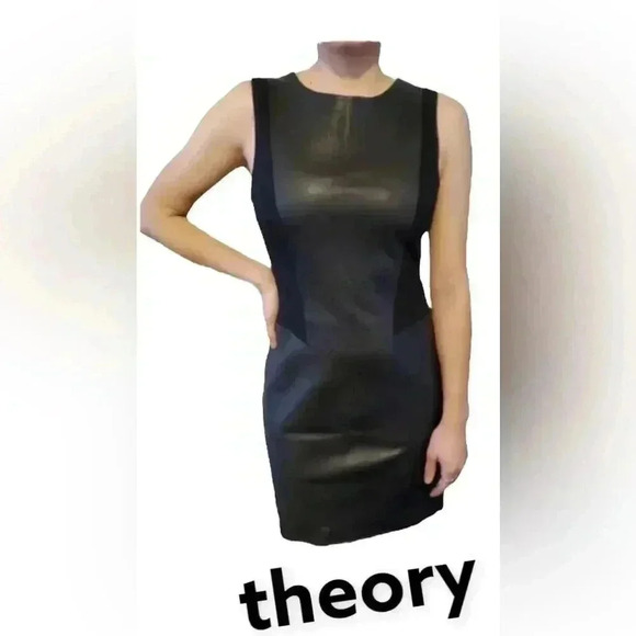 theory leather dress. Niiiiiiice. - Picture 1 of 9